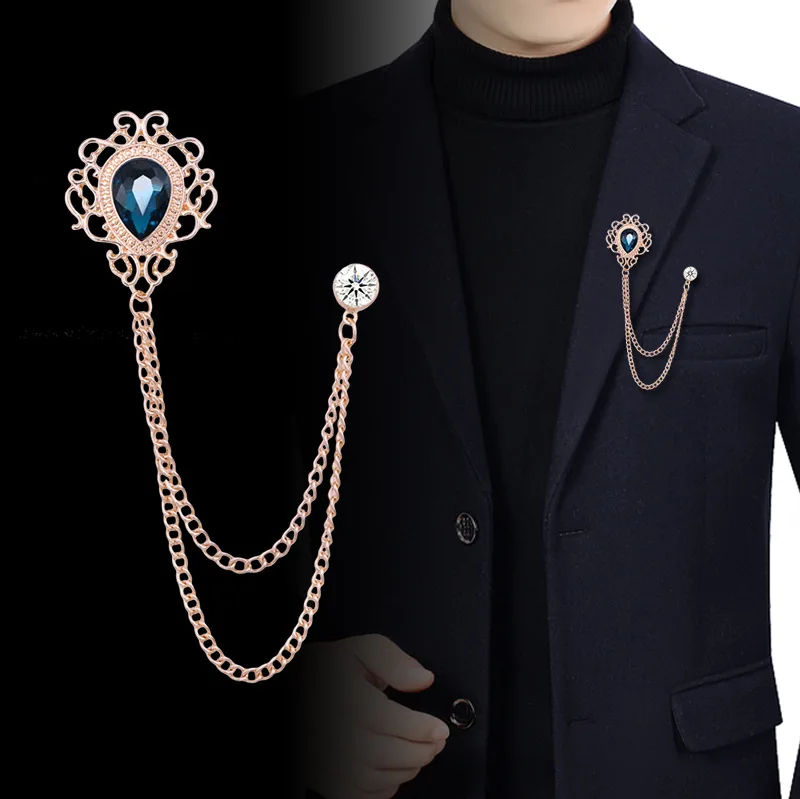 Usa Vintage Fashion - Épingle à revers en cristal strass