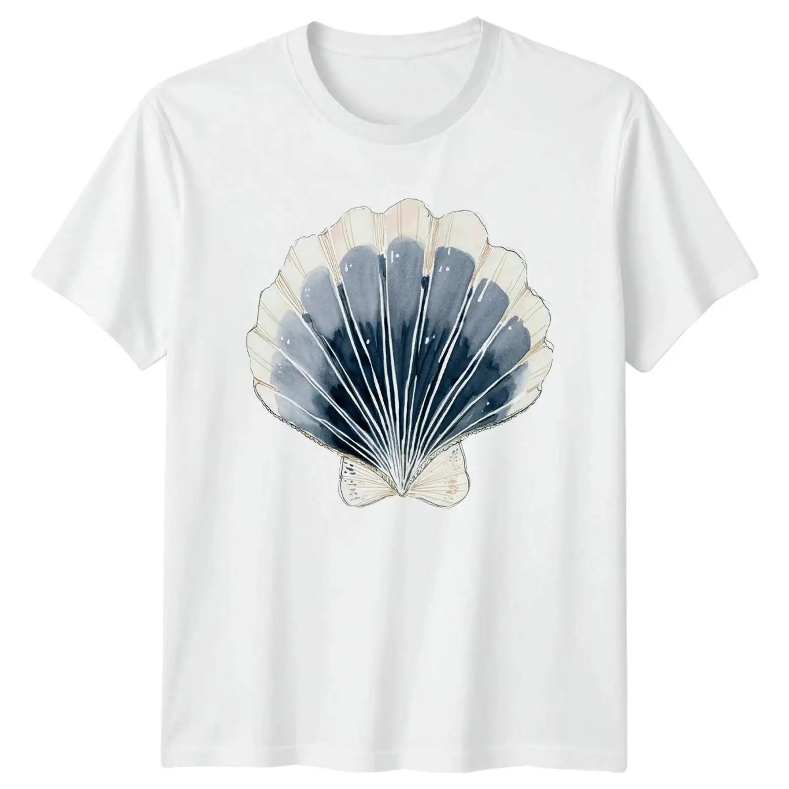 Vintage Fashion Herren - T-shirt unisexe vintage délavé motif coquillages