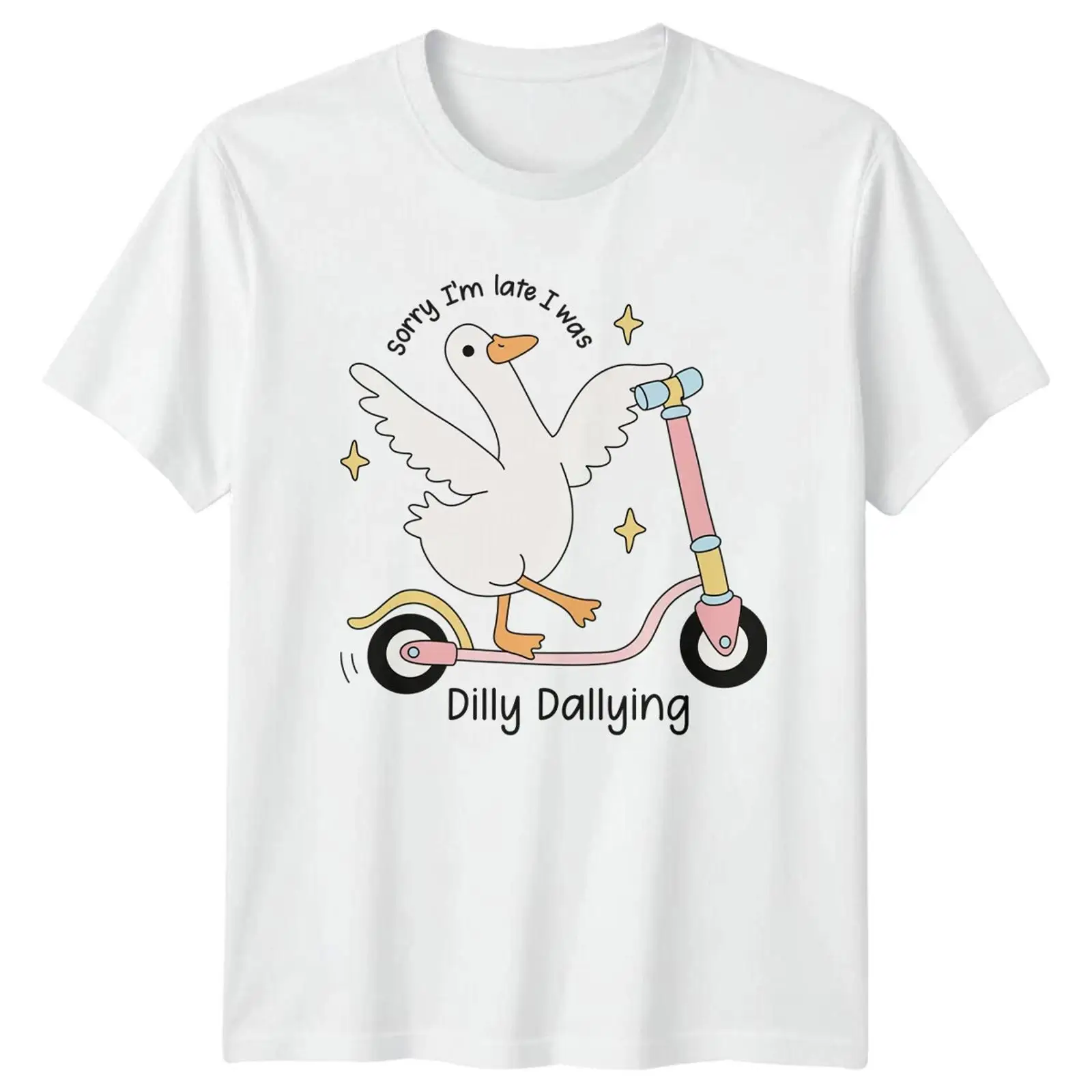 Vintage Fashion Herren - T-shirt unisexe Gänse Dilly Dallying Vögel