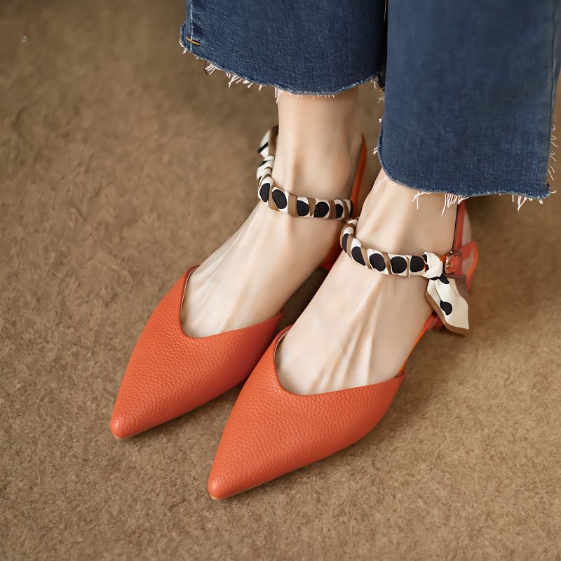 Vintage Fashion Style Female - Sandales d'été pointues françaises pour femmes,