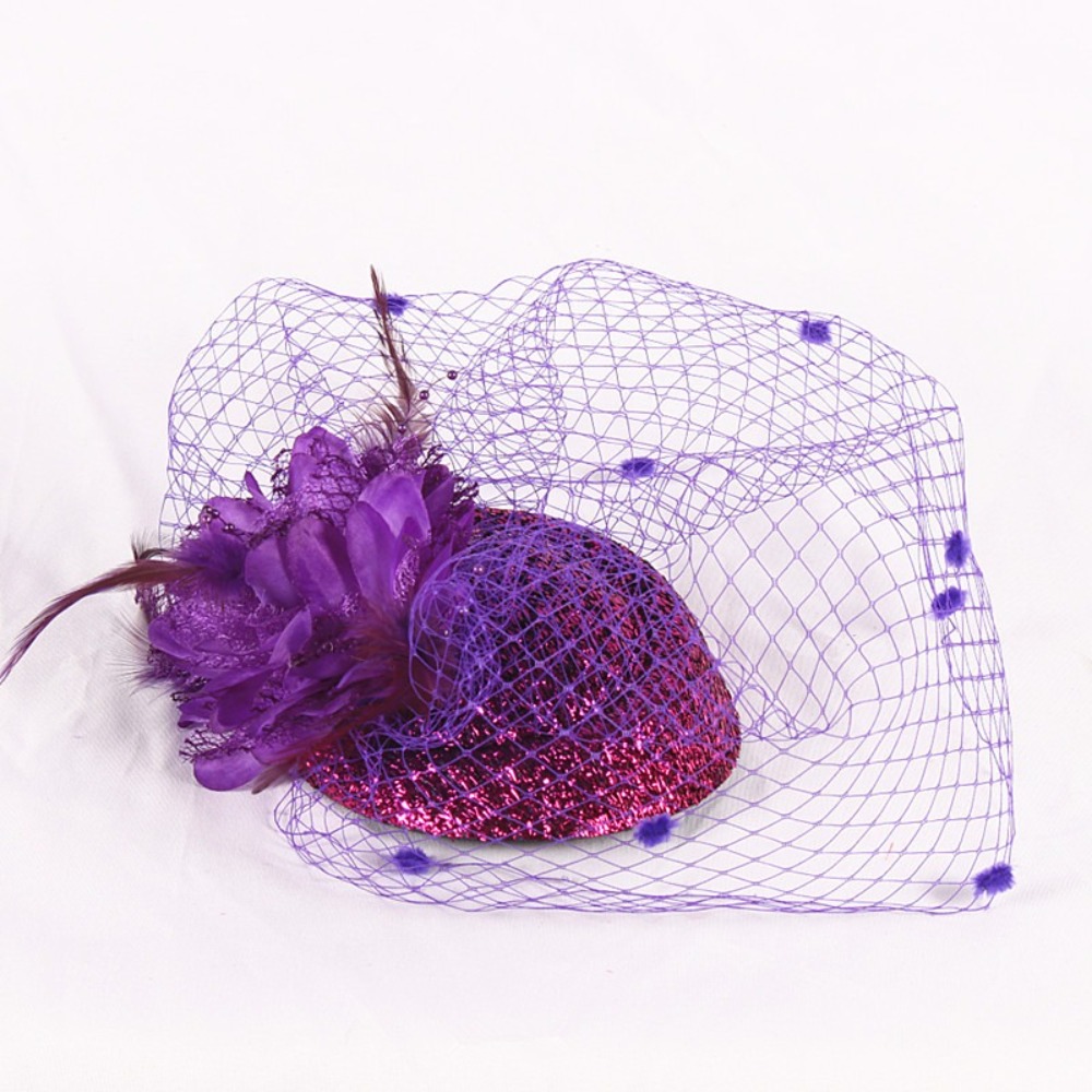 Vintage Fashion Hats - Voile de mariée en polyester à