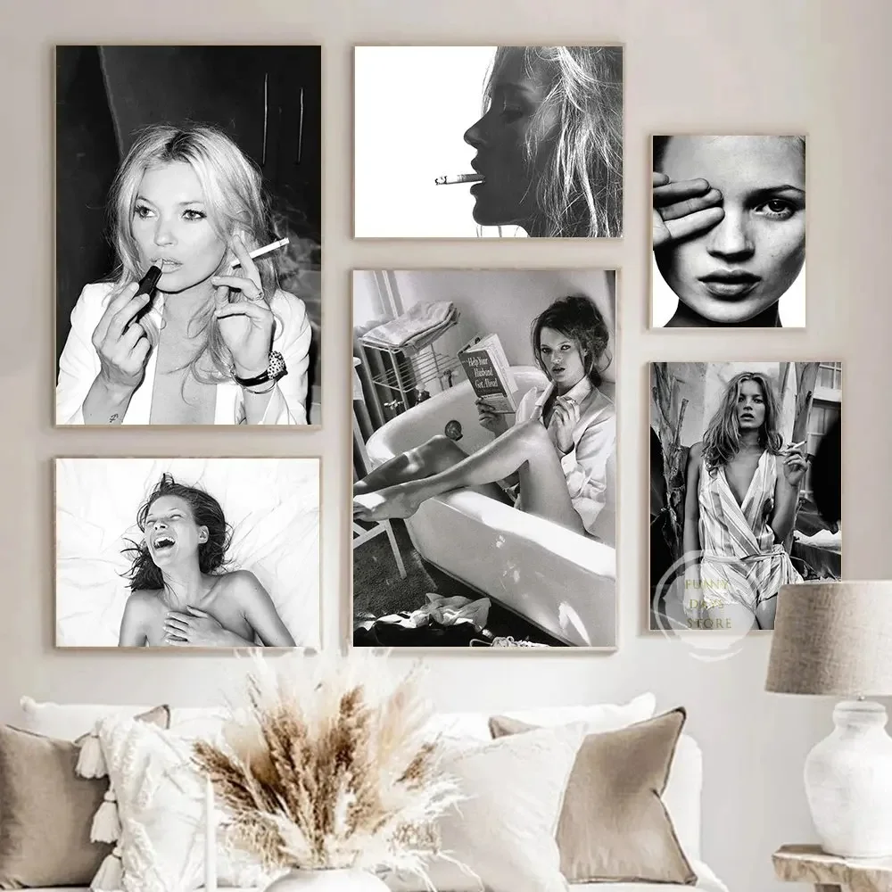 Vintage Fashion Prints For Wall - Affiche de supermodel Kate Moss Vintage