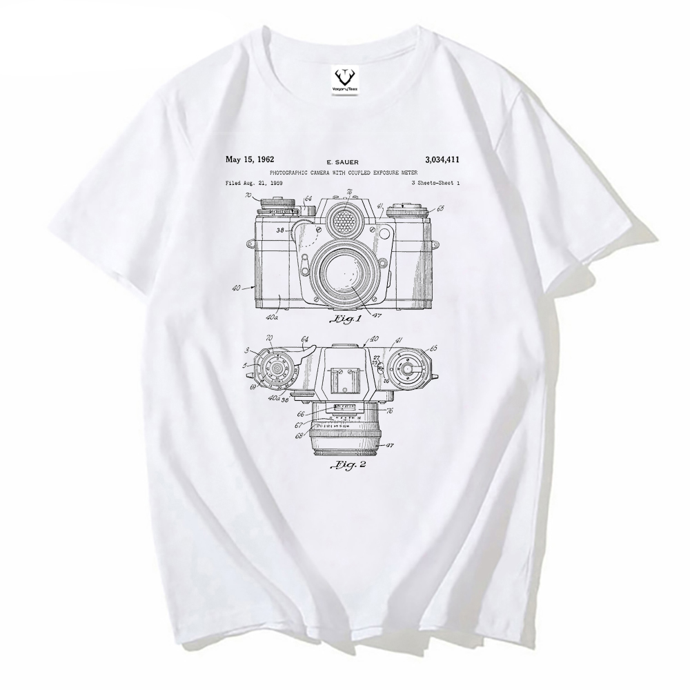 Vintage Fashion Photography - T-shirt manches courtes homme, estival et