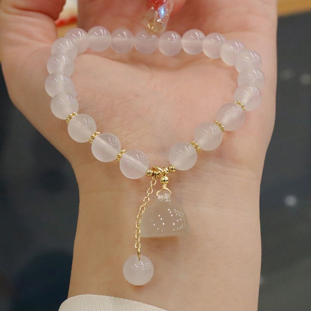 Bracelet en agate blanche avec - Vintage Fashion Tiktok avis et prix