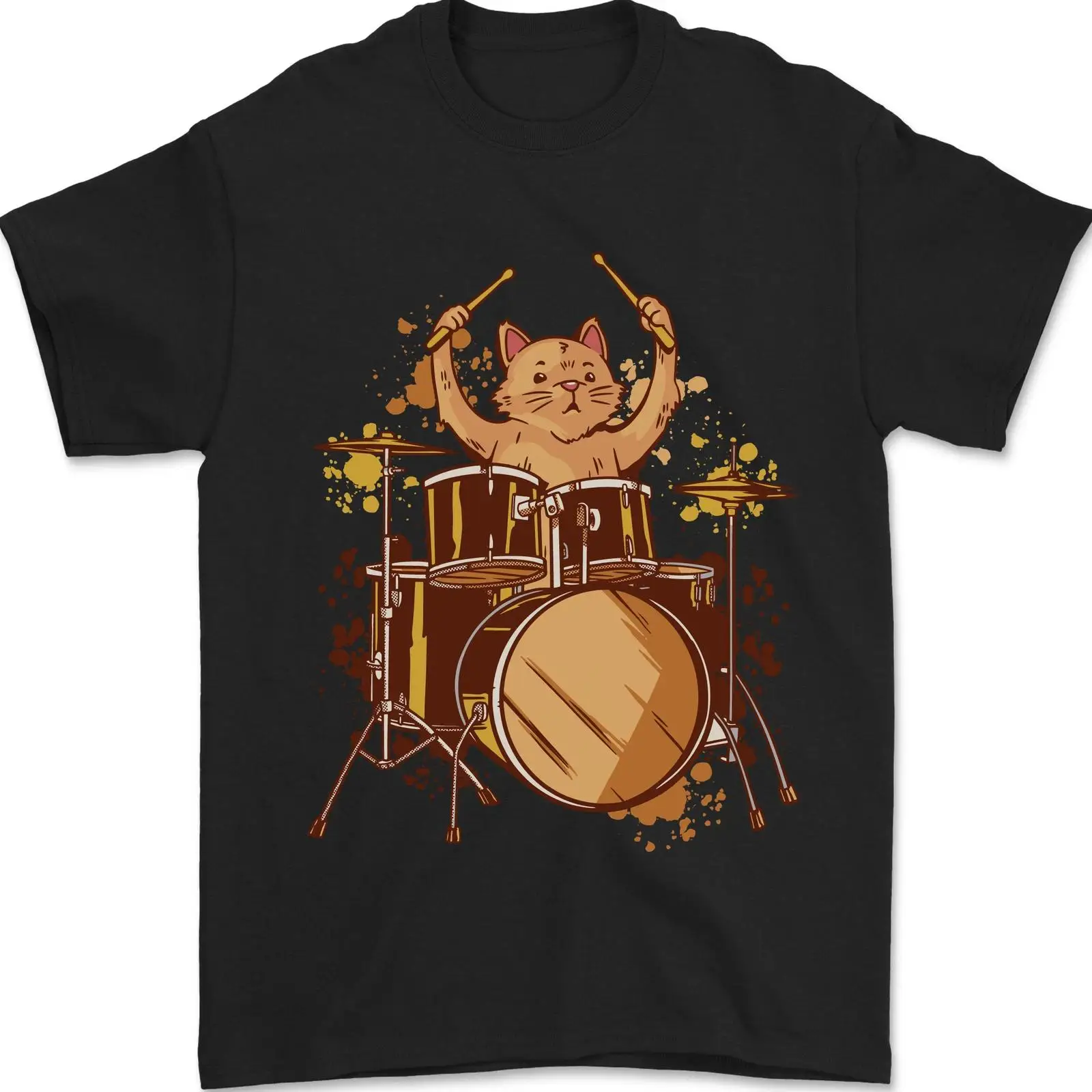 T-shirt pour hommes A Cat Drum - Vintage Fashion Herren avis et prix