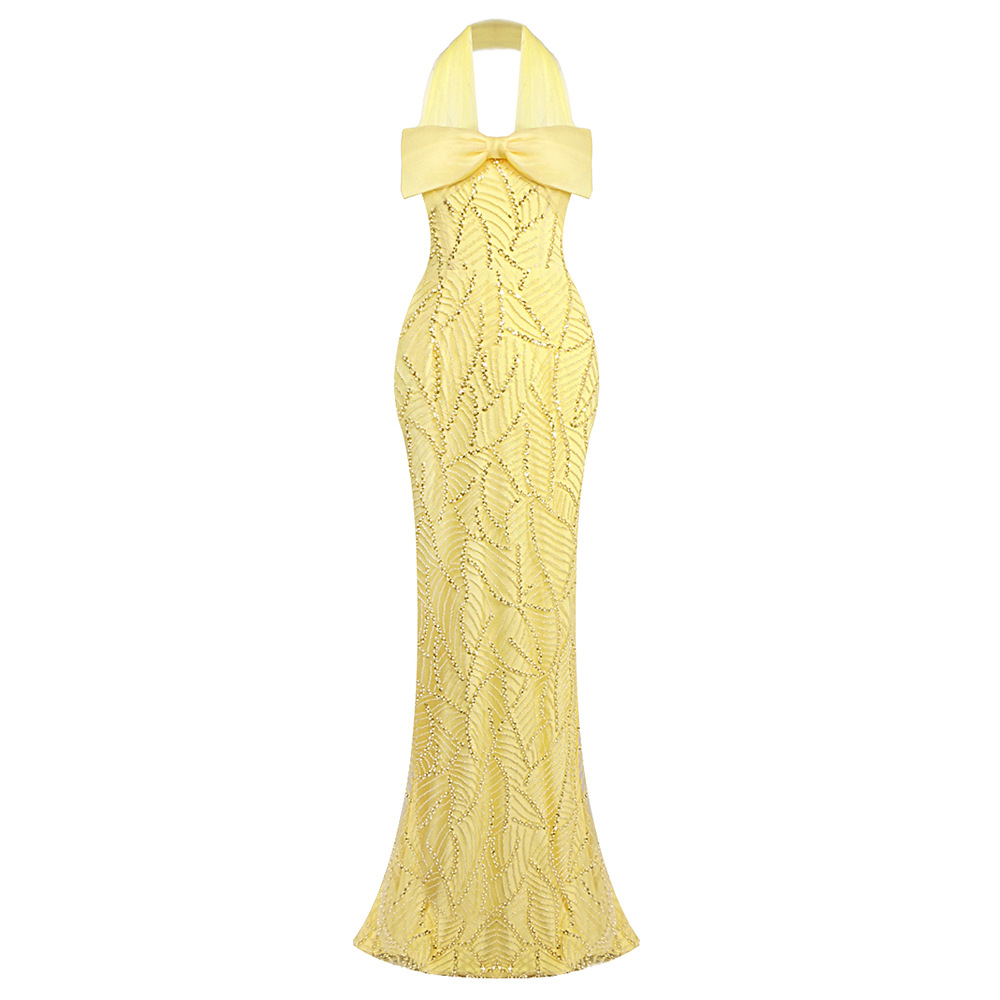 Robe de bal vintage jaune en m - Vintage Fashion Exhibition avis et prix