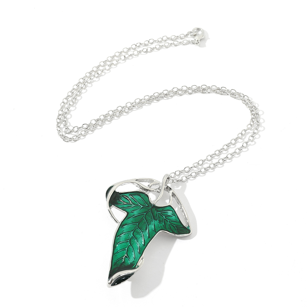Collier pendentif feuille vert - Vintage Fashion Outfit avis et prix