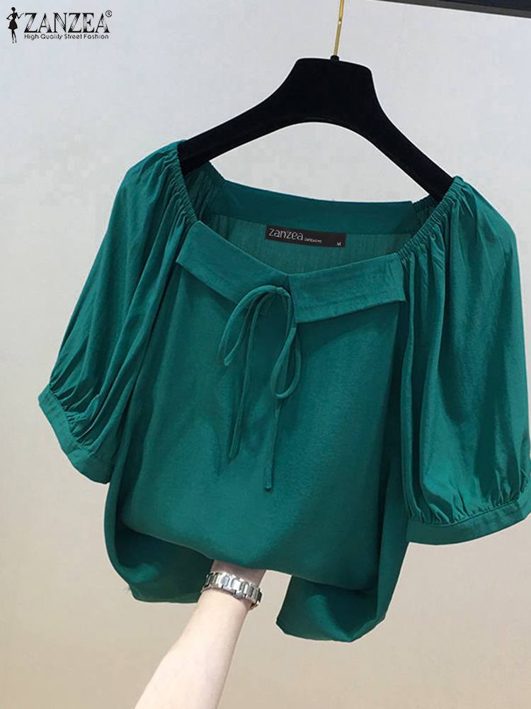 ZANZEA Style coréen solide Blo - Vintage Fashion Style Female avis et prix