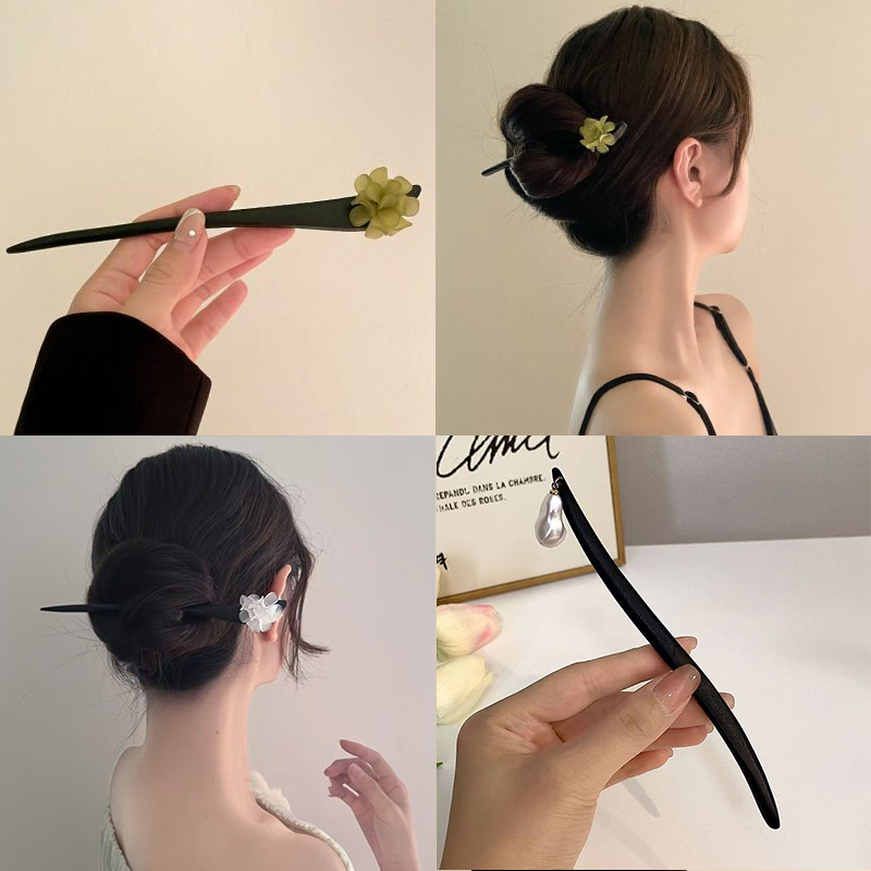 Bâtons de cheveux en bois de S - Vintage Fashion Outfit avis et prix