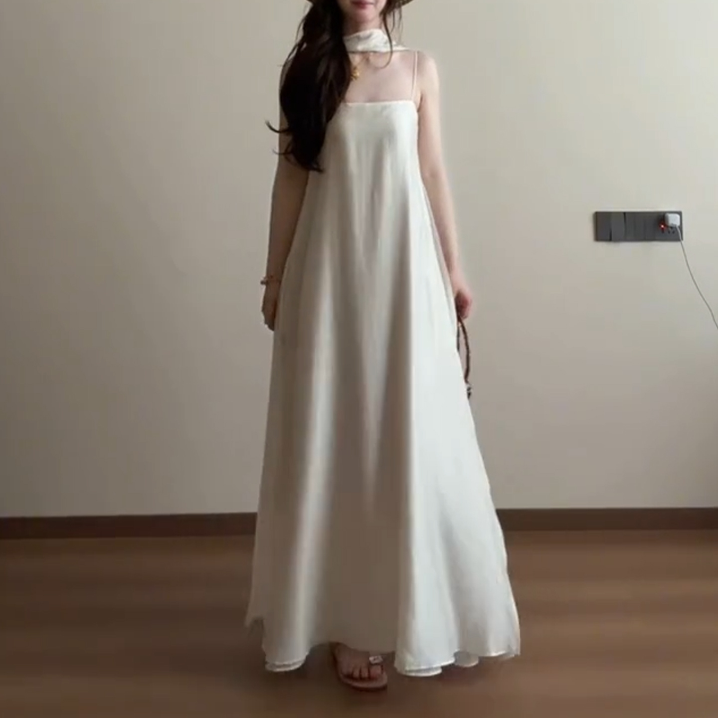 Nouvelle Robe Longue Blanche V - Vintage Fashion Tiktok avis et prix