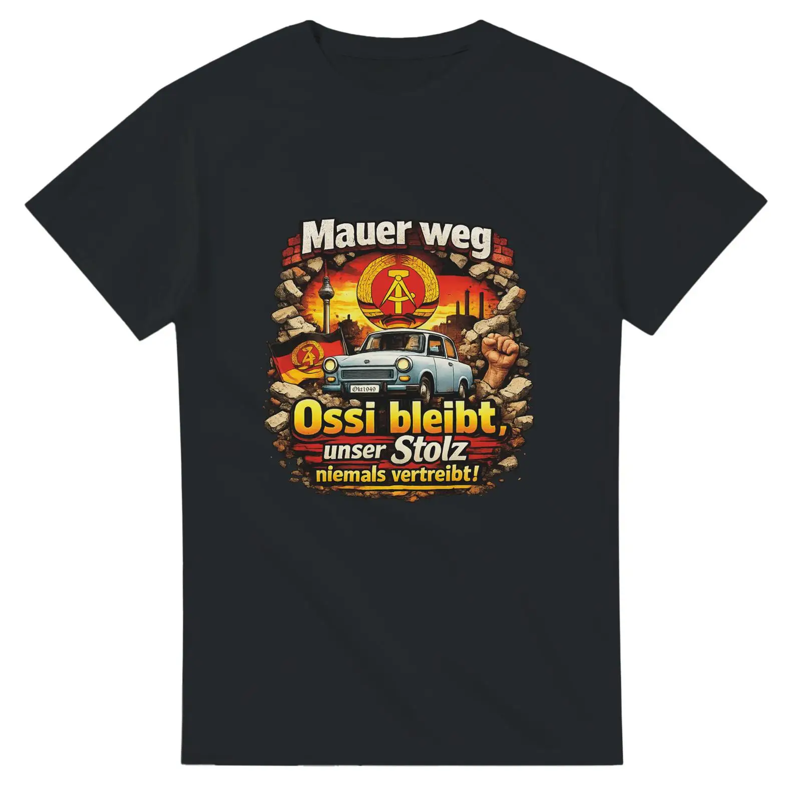 T-shirt rétro Mauer Weg Ossi A - Vintage Fashion Berlin avis et prix