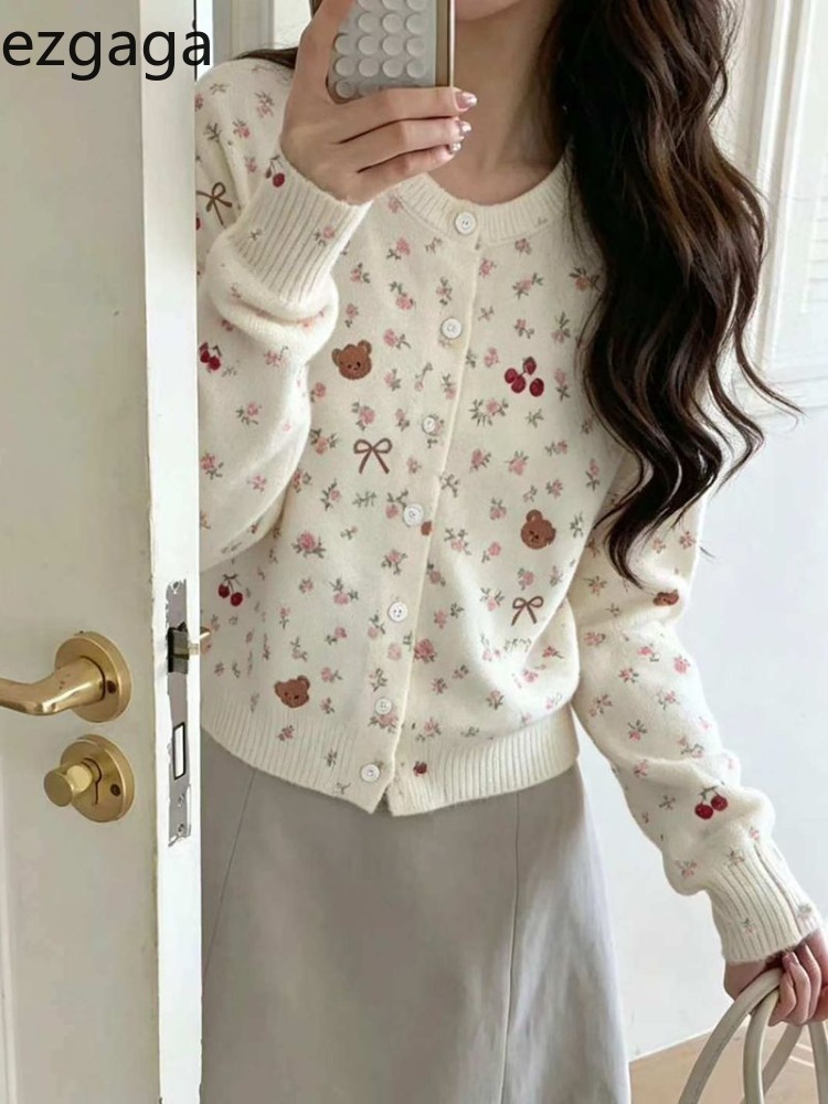 Cardigan en tricot Ezgaga pour - Vintage Fashion Style Female avis et prix
