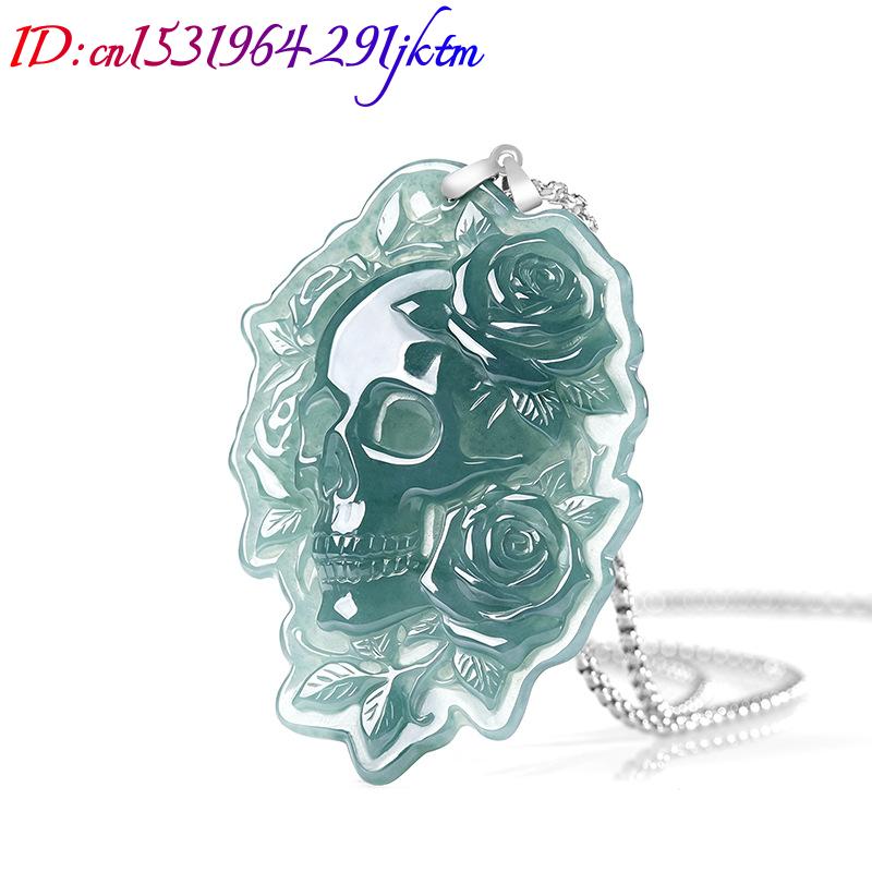 Collier Pendentif Crâne en Jad - Usa Vintage Fashion avis et prix