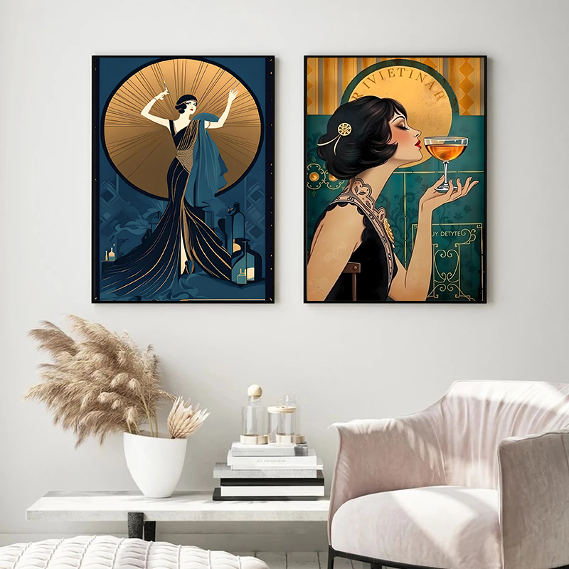 Affiche Vintage Flapper Girl d - Vintage Fashion Prints For Wall avis et prix